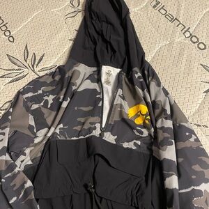 Black and Gray Camo Half-Zip Hoodie